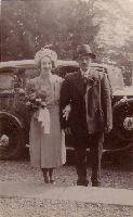 Mum & Grandad at St Katherines Church - 1941